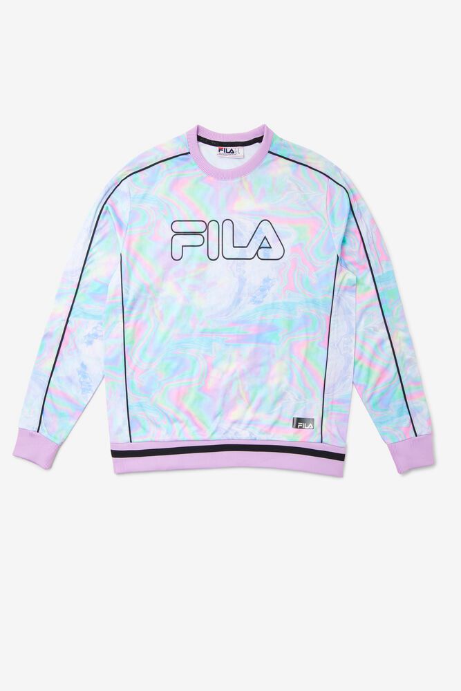 Fila Ridge Crew Sweatshirt Pink - Mens - 10687LWHB